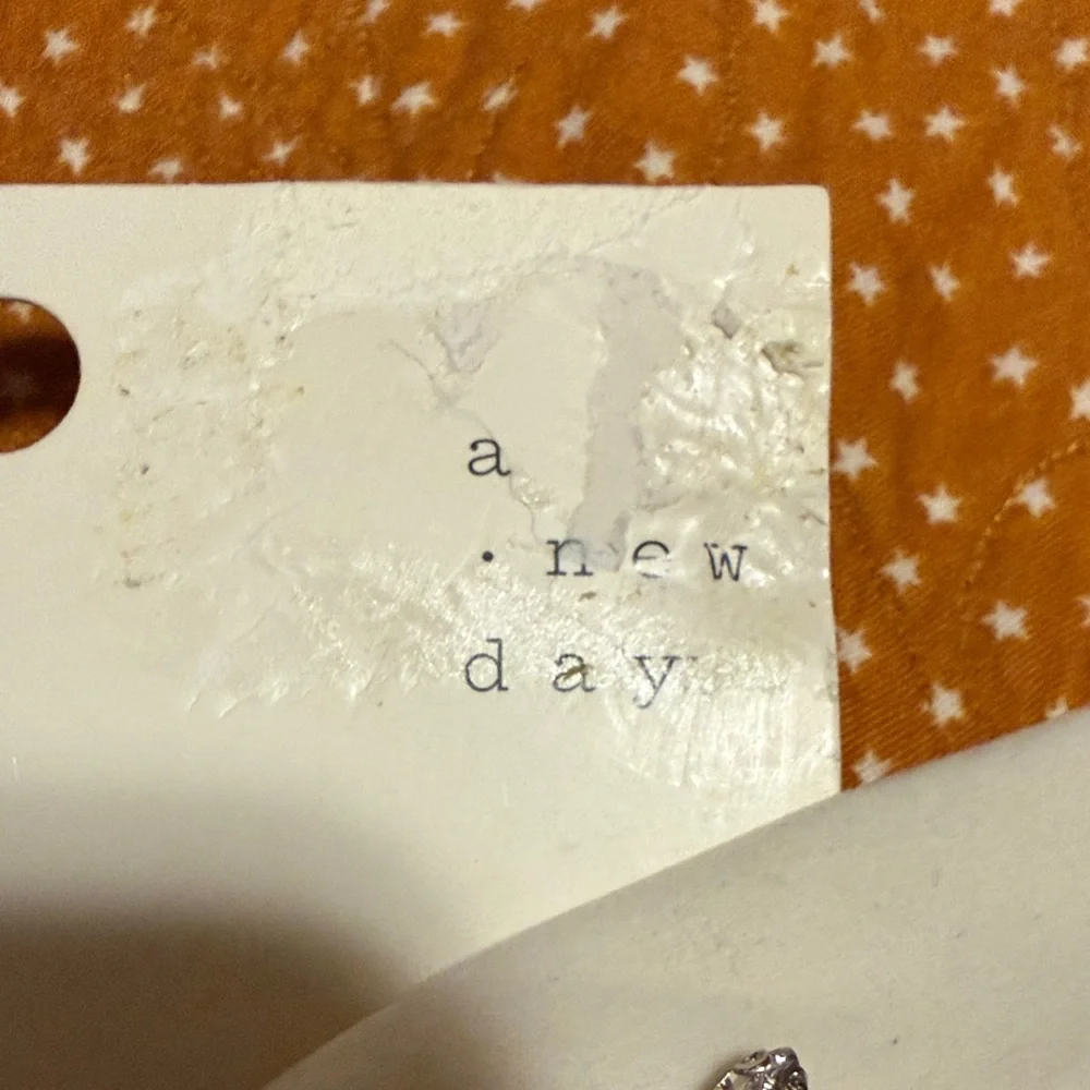 a new day Cream and Gold Bow Clip Set with Rhinestones